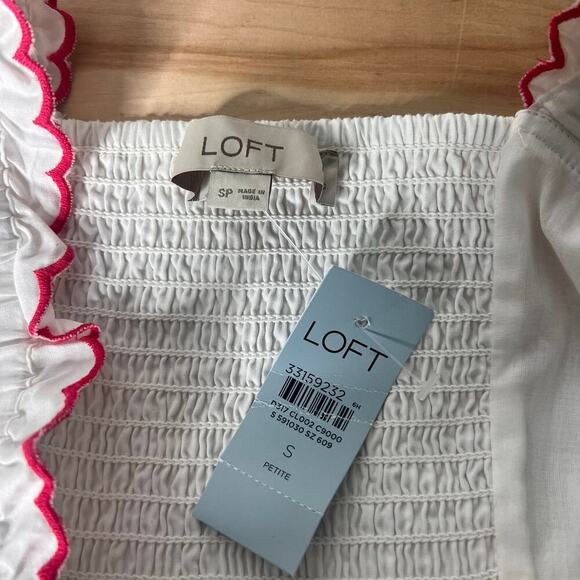 NWT Ann Taylor LOFT Cottage Rainbow Ruffle Strappy Tiered Maxi Dress Size SP - Picture 8 of 10